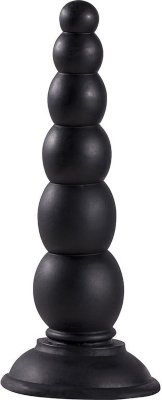 Чёрная анальная пробка-ёлочка MENZSTUFF BEADED PROBE - 16,5 см.  Цена 2 742 руб. Длина: 16.5 см. Диаметр: 4.5 см. Чёрная анальная пробка-ёлочка MENZSTUFF BEADED PROBE. Состоит из 6 шариков на широком основании. Страна: Китай. Материал: поливинилхлорид (ПВХ, PVC).