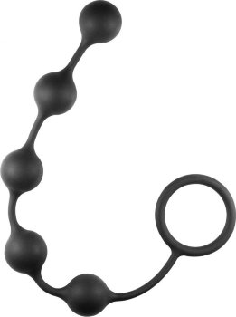Чёрная анальная цепочка Classic Anal Beads - 31,5 см.