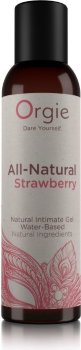 Интимный гель на водной основе All-Natural Strawberry с ароматом клубники - 150 мл.