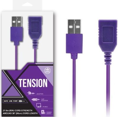 Фиолетовый удлинитель USB-провода - 100 см.  Цена 735 руб. Длина: 1 см. Фиолетовый удлинитель USB-провода. Страна: Китай. Материал: поливинилхлорид (ПВХ, PVC).