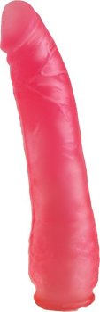 Реалистичная насадка Harness розового цвета - 17 см.