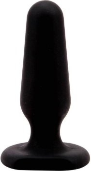 Черная анальная пробка S Silicone Plug - 7,3 см.