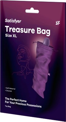 Фиолетовый мешочек для хранения игрушек Treasure Bag XL  Цена 944 руб. Satisfyer Treasure Bag – специализированный мешочек для хранения девайсов. Данный мешочек сделан из прочного материала, который долго и качественно прослужит вложенным в него изделиям. Материал: нейлон, полиэстер, полипропилен. Размеры - 39х19 см. Страна: Германия.