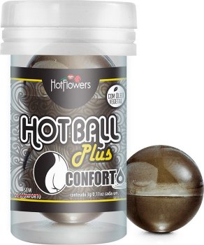 Анальный лубрикант на масляной основе Hot Ball Plus Conforto (2 шарика по 3 гр.)