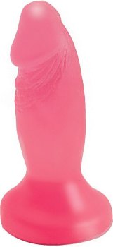 Розовый анальный фаллос - 12 см.