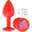 Красная анальная втулка с малиновым кристаллом - 7,3 см.  Цена 1 212 руб. - Красная анальная втулка с малиновым кристаллом - 7,3 см.