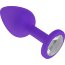 Фиолетовая силиконовая пробка с прозрачным кристаллом - 7,3 см.  Цена 913 руб. - Фиолетовая силиконовая пробка с прозрачным кристаллом - 7,3 см.