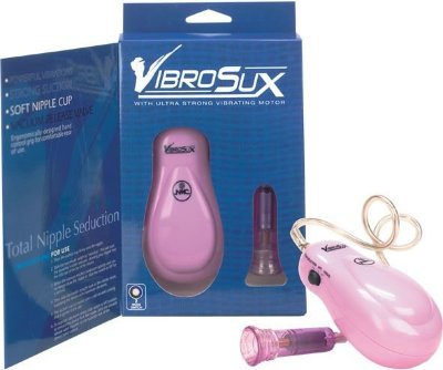 Розовый вибростимулятор для сосков VibroSux  Цена 4 346 руб. Розовый вибростимулятор для сосков VibroSux. Длина стимулятора - 7 см., диаметр - 2,5 см. Страна: Китай. Материал: поливинилхлорид (ПВХ, PVC). Батарейки: 2 шт., тип AA.