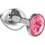 Большая серебристая анальная пробка Diamond Pink Sparkle Large с розовым кристаллом - 8 см.  Цена 834 руб. - Большая серебристая анальная пробка Diamond Pink Sparkle Large с розовым кристаллом - 8 см.