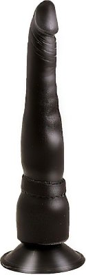 Чёрный анальный фаллоимитатор на подошве-присоске - 18,5 см.  Цена 1 537 руб. Длина: 18.5 см. Диаметр: 3 см. Этот тоненький чёрный фаллос из бархатистого на ощупь материала выглядит абсолютно реалистично: ярко выраженная головка, слегка вытянутая кверху, и легкий рельеф в виде складочек имитируют формы настоящего пениса. Интим-игрушка для анальной стимуляции имеет небольшую присоску, которая поможет вам прикрепить изделие к любой ровной поверхности и освободить руки для других ласк. Страна: Россия. Материал: поливинилхлорид (ПВХ, PVC).