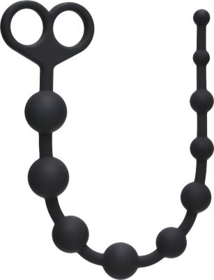 Чёрная анальная цепочка Orgasm Beads - 33,5 см.  Цена 1 106 руб. Длина: 33.5 см. Диаметр: 2.3 см. Анальные бусы выполнены из высококачественного медицинского силикона - этот материал является гипоаллергенным. Они не только прослужат долго, но и гарантируют высокий уровень гигиеничности, не требуя при этом специального ухода. Данная игрушка удовлетворит потребности искушенных любителей и настоящих экспериментаторов. Первые шарики в цепочке имеют небольшой диаметр, что позволяет безопасно вводить и извлекать игрушку, получая при этом новые оттенки удовольствия. Анальные бусы имеют ограничительную петлю, которая обеспечит комфорт и безопасность при извлечении. Страна: Россия. Материал: силикон.