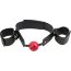 Кляп-наручники с красным шариком Breathable Ball Gag Restraint  Цена 6 472 руб. - Кляп-наручники с красным шариком Breathable Ball Gag Restraint