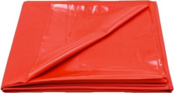 Красная виниловая простынь - 217 х 200 см.
