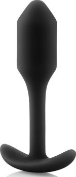 Чёрная пробка для ношения B-vibe Snug Plug 1 - 9,4 см.
