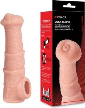 Телесная фантазийная насадка на член Cock Sleeve Size M