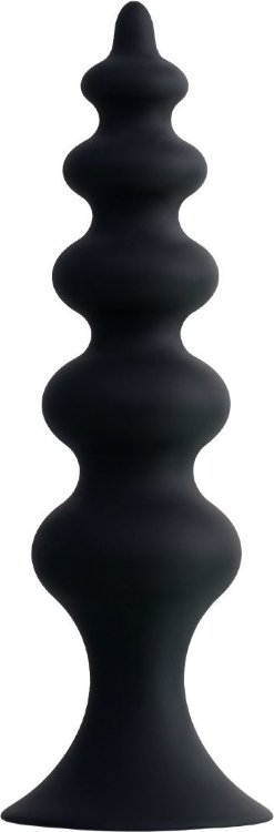 Черная анальная ёлочка Indi - 11,5 см.