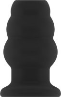 Чёрная анальная пробка с тоннелем №49 Small Hollow Tunnel Butt Plug 3 Inch - 7,7 см.