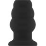 Чёрная анальная пробка с тоннелем №49 Small Hollow Tunnel Butt Plug 3 Inch - 7,7 см.