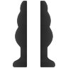 Чёрная анальная пробка с тоннелем №49 Small Hollow Tunnel Butt Plug 3 Inch - 7,7 см.