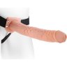 Фаллопротез телесного цвета Hollow Strap-On - 29 см.