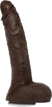 Коричневый фаллоимитатор-реалистик Signature Cocks Jason Luv со съемной присоской - 25,4 см.