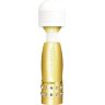 Золотистый жезловый мини-вибратор с кристаллами Mini Massager Gold Edition