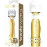 Золотистый жезловый мини-вибратор с кристаллами Mini Massager Gold Edition
