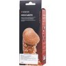 Телесная закрытая насадка с пучками шишечек Cock Sleeve Size M - 15,6 см.