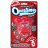 Виброкольцо с язычком и красным виброэлементом Overtime