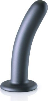 Серый фаллоимитатор Smooth G-Spot - 15 см.