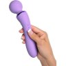 Фиолетовый двусторонний вибростимулятор Duo Wand Massage-Her - 19,6 см.