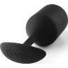 Чёрная пробка для ношения B-vibe Snug Plug 4 - 14 см.