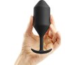Чёрная пробка для ношения B-vibe Snug Plug 4 - 14 см.