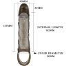 Дымчатая вибрирующая насадка на пенис с подхватом для мошонки Carson - 17 см.