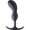 Черный массажер простаты с утяжелителями Premium Silicone Weighted Prostate Plug Large - 18,8 см.