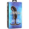 Черный массажер простаты с утяжелителями Premium Silicone Weighted Prostate Plug Large - 18,8 см.