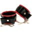Черно-красные наручники с бантиками из эко-кожи  Цена 1 652 руб. - Черно-красные наручники с бантиками из эко-кожи