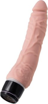 Телесный реалистичный мультискоростной вибратор A-Toys - 20,2 см.