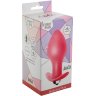 Розовая анальная вибропробка Bulb Anal Plug - 10 см.