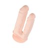 Телесный анально-вагинальный вибратор RealStick Silicone Jason M - 18 см.
