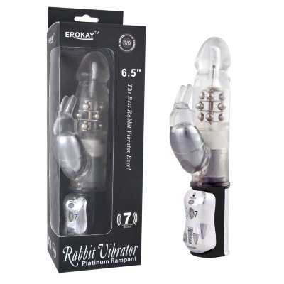 Вибратор Classicle Rabbit Silver с ротацией - 24 см. Длина: 24 см. Диаметр: 4 см. Вибратор ротацией с клиторальным стимулятором в виде зайчика. Клиторальный стимулятор прибавляет ощущений во время использования. Функции пульсации и вибрации доступны в семи режимах.Регулируются с помощью кнопок у основания игрушки Рабочая длина - 11 см. Страна: Китай. Материал: термопластичный эластомер (TPE). Батарейки: 4 шт., тип AA.