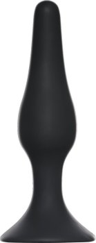 Чёрная анальная пробка Slim Anal Plug Medium - 11,5 см.