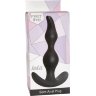 Чёрная анальная пробка Bent Anal Plug Black - 13 см.