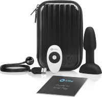 Чёрная анальная пробка с римминг-эффектом RIMMING PETITE - 12,4 см.