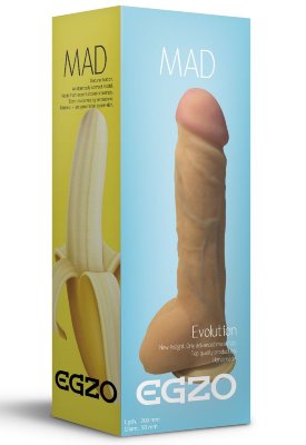Большой реалистичный фаллоимитатор Mad Banana с мошонкой - 23,5 см. Длина: 23.5 см. Диаметр: 5 см. В древние времена индусы по материалу фаллоимитатора определяли статус владельца, он мог быть изготовлен из рога любого животного, например, дерева, каучука, меди и даже золота. А сами фаллосы могли иметь самую причудливую и невообразимую форму – в виде цветка, конуса, хобота слона, а также мог быть изогнутым в любую сторону. Этот реалистичный фаллоимитатор с мошонкой обладает киберкожей последнего поколения, но доступен по цене любой хозяйке. Страна: Великобритания. Материал: CyberSkin.
