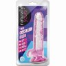 Розовый фаллоимитатор 7 Inch Crystalline Dildo - 17,7 см.