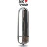 Серебристая гладкая вибропуля Sexy Friend - 8,3 см.