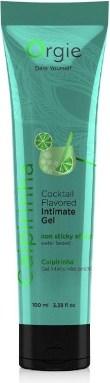 Съедобный интимный гель Orgie Lube Tube Cocktail Caipirinha - 100 мл.