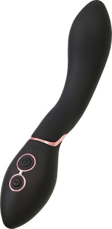 Черный силиконовый вибратор Torrent - 20,5 см.