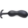 Черный массажер простаты с утяжелителями Premium Silicone Weighted Prostate Plug XL - 20,8 см.